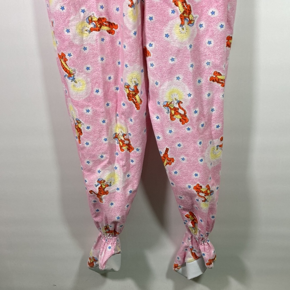 Pooh One Piece Button Front Elastic Ankle Long Sleeve Pajamas w Feet  Size M - Picture 7 of 9